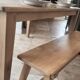 Farm table and bench ("A frame") in solid French oak.