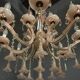 Vintage Italian Pink Opaline Murano Glass Chandelier