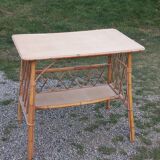 1950s rattan console table