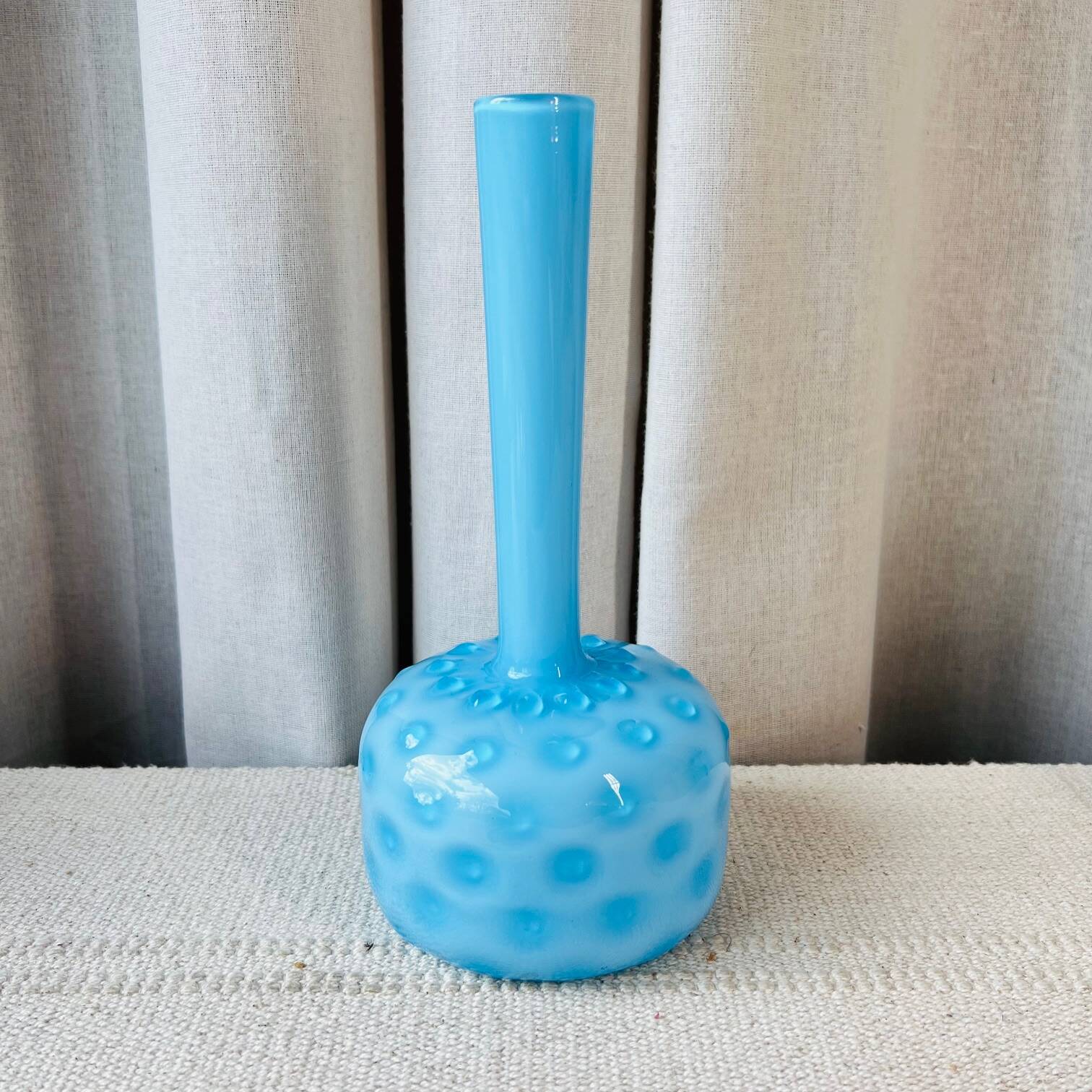 Blue opaline soliflore vase