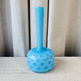 Blue opaline soliflore vase