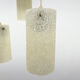 Mid-century cascade wood & crushed plastic pendant light, 1970's