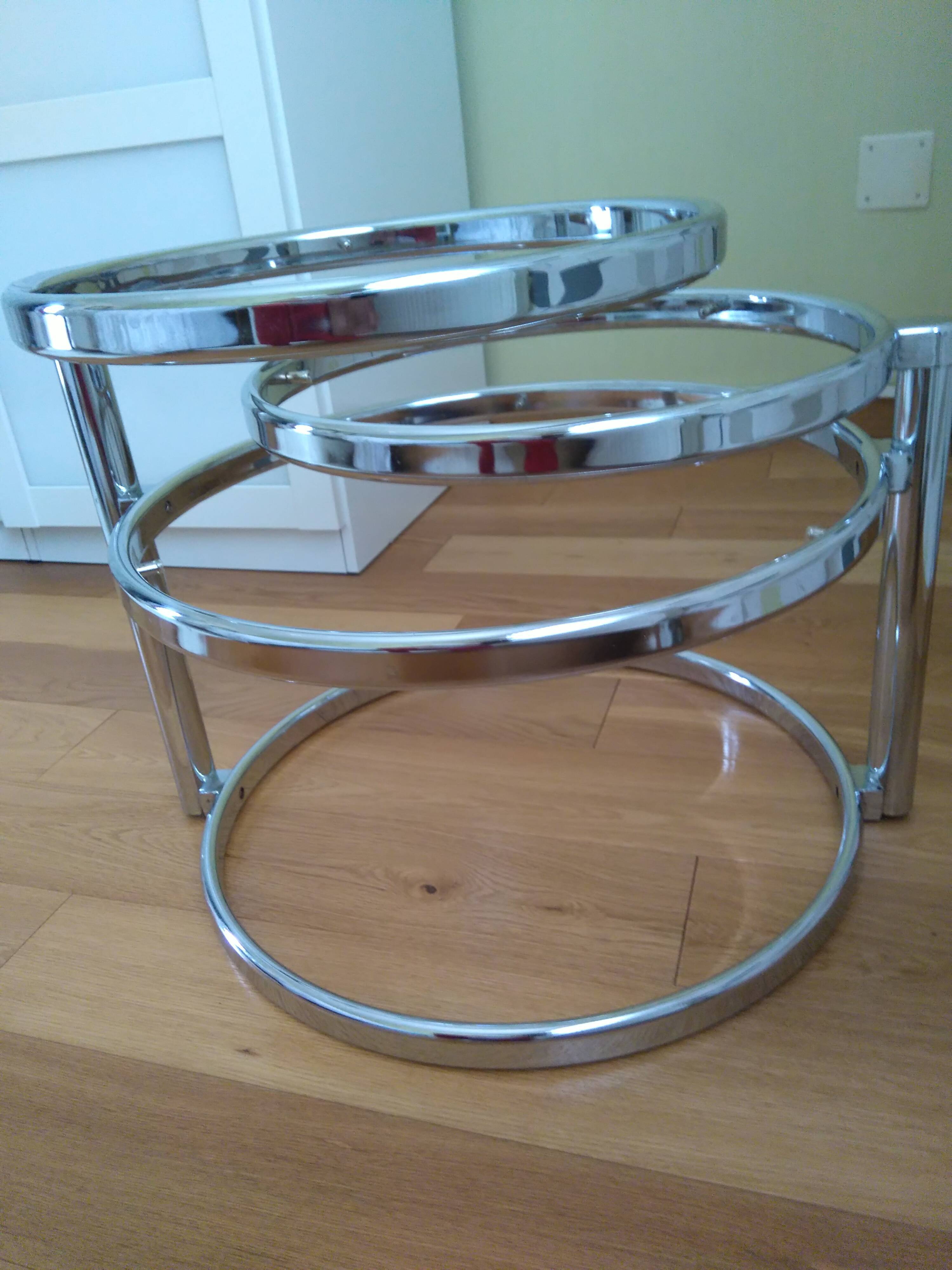Table basse ronde années 70
