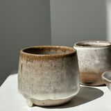 Meeting of three ceramic pieces: ice cup, small cup and small cup