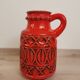 Red Vase Scheurich Vintage