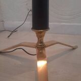 Tripod floor lamp – 1950s – wood and brass.