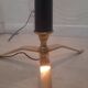 Tripod floor lamp – 1950s – wood and brass.