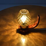 Lampe de table en bois du milieu du siècle/ Drevo Humpolec, années 1960.