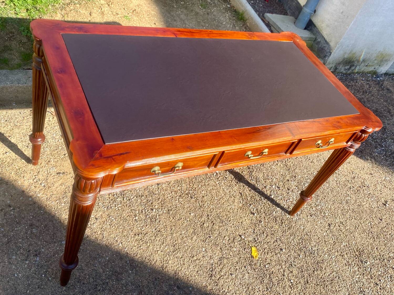 Antique Louis Philippe desk with 3 drawers