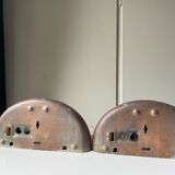 Pair of danish copper vintage outdoor wall lamps
