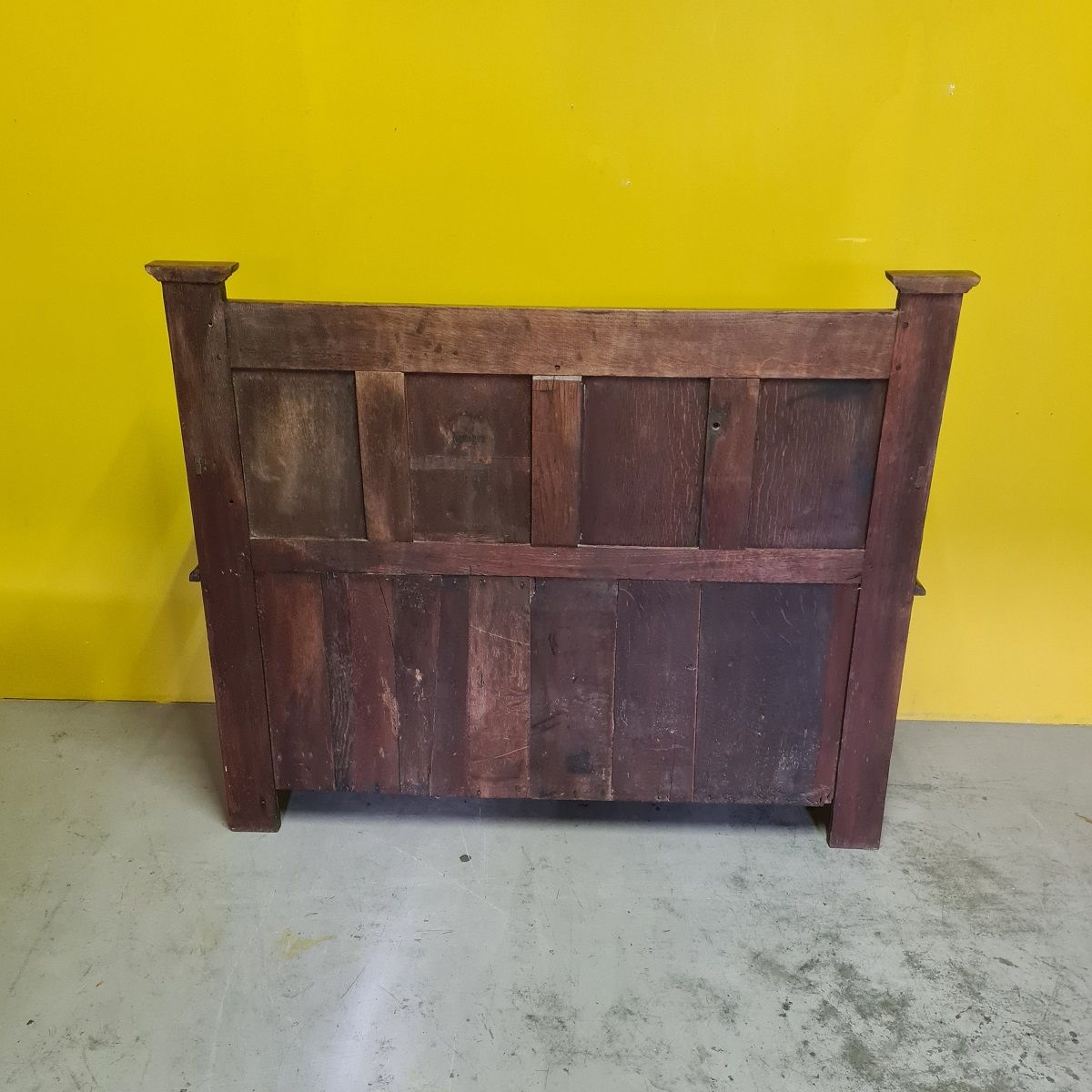 Antique Dutch Oak Hall Bench With Storage Space. Late 19th century.
