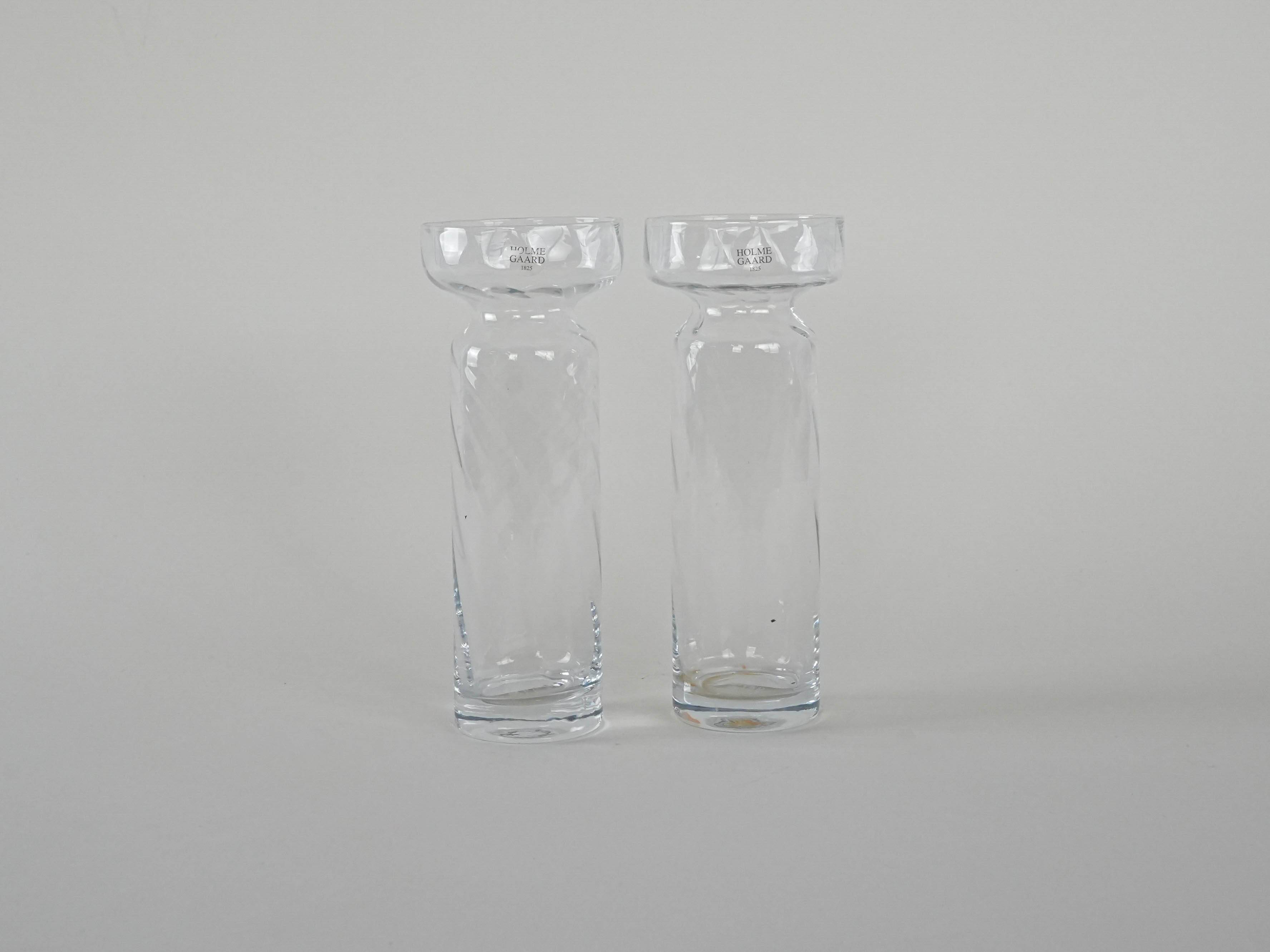 Glass vase, Danish design, 1970s, manufacturer: Holmegaard