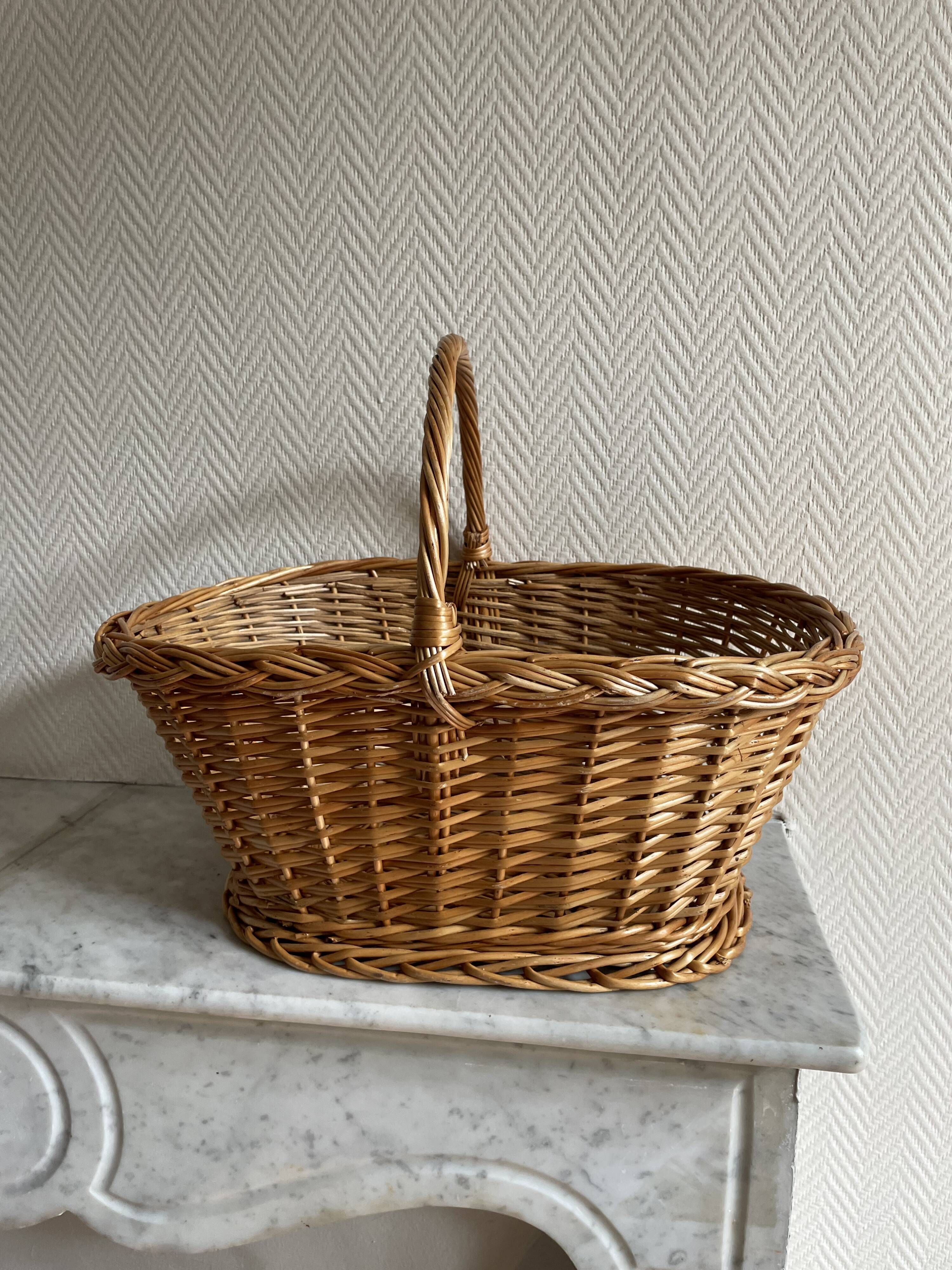 Vintage wicker basket