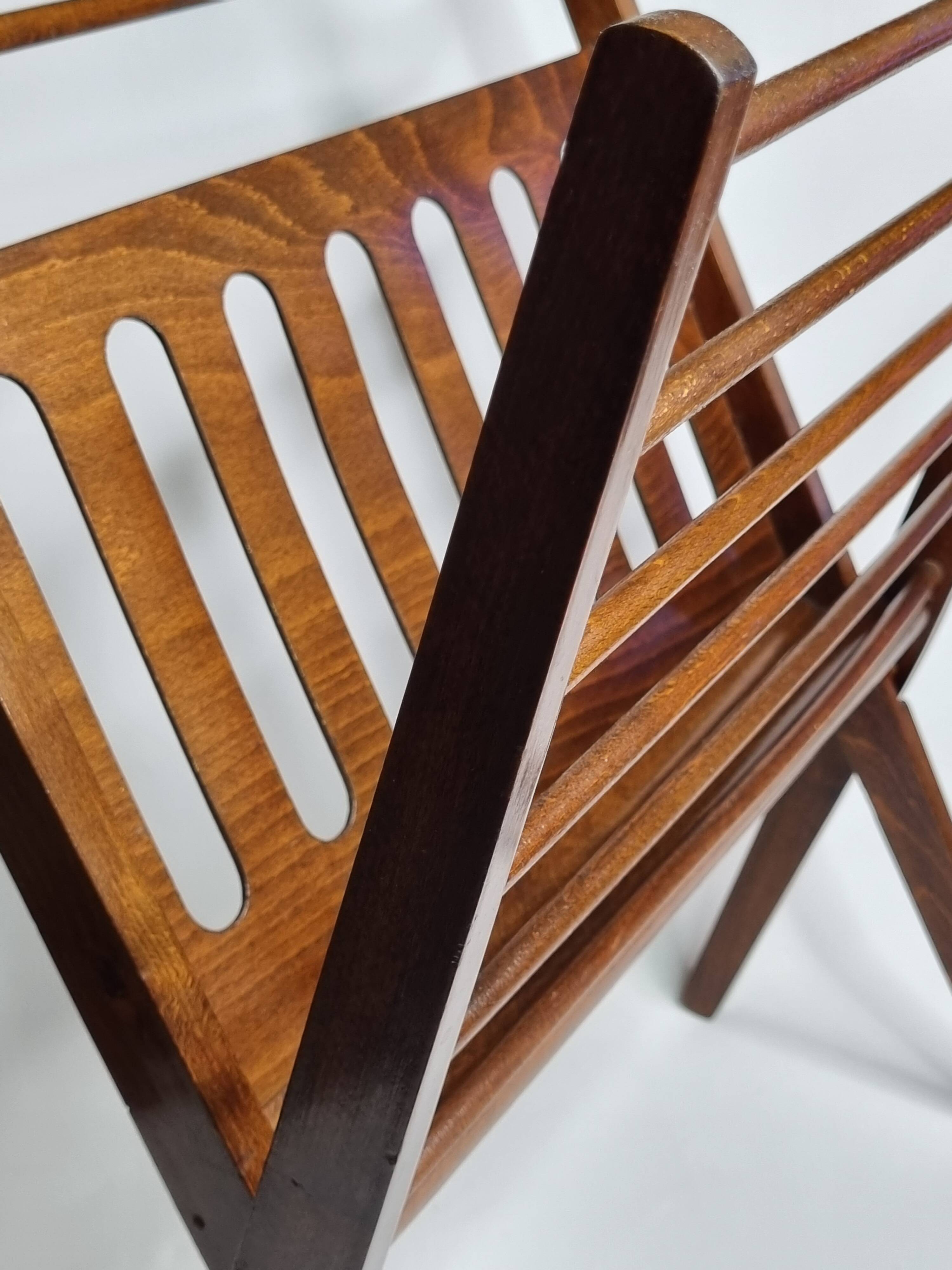 Folding teak magazine rack by Cees Braakman