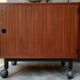 Bar cabinet on wheels