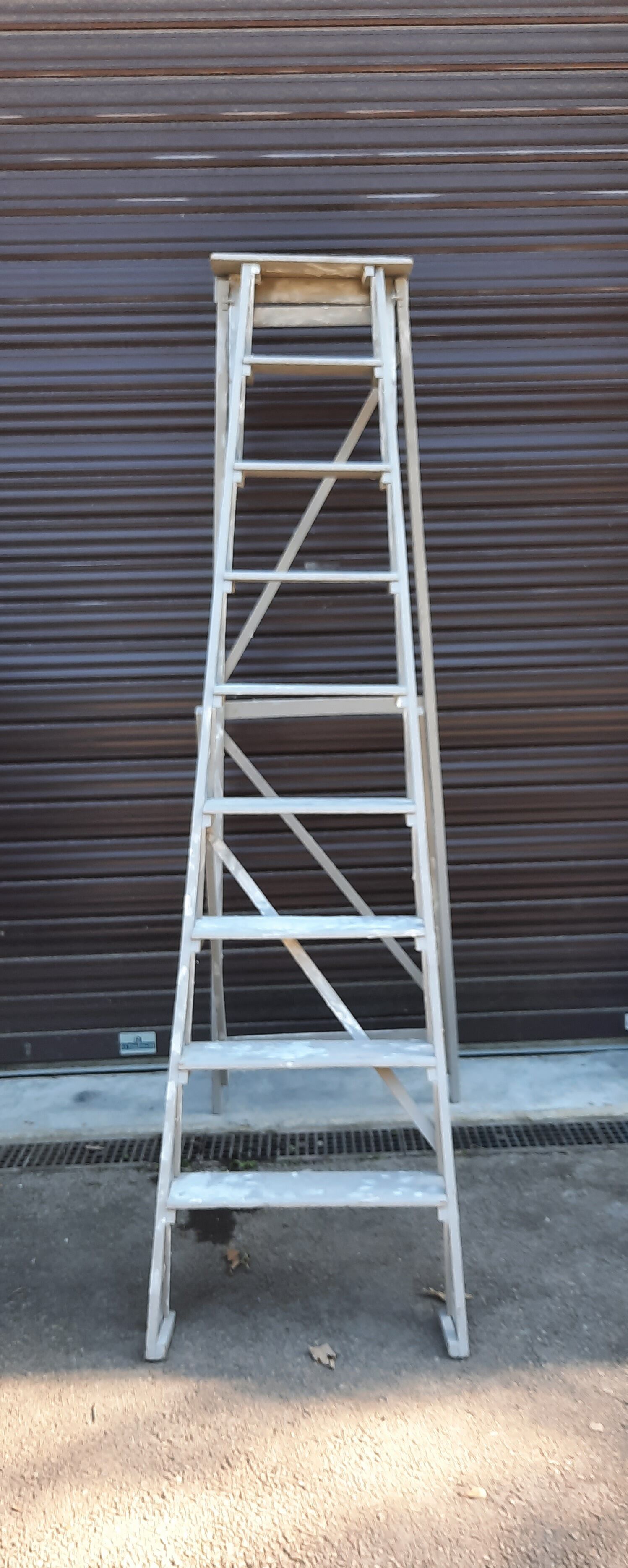 Large all-wood stepladder