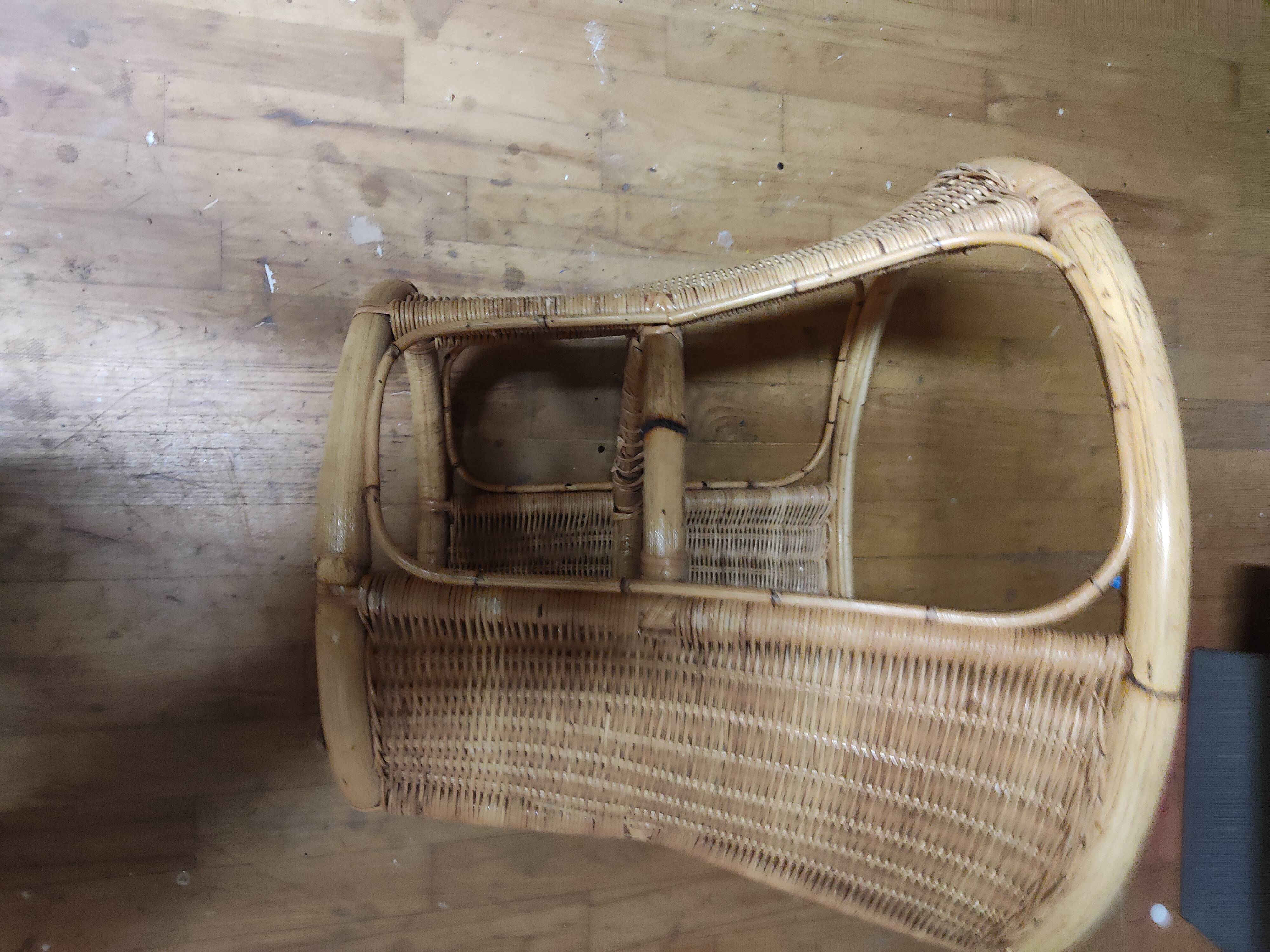 Vintage rattan coffee table