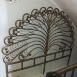 2-seat peacock rattan headboard