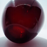Scandinavian ruby glass vase