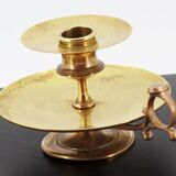Brass hand candle holder