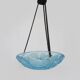 Antique DEGUE chandelier, Art Deco pendant bowl 1 light, in glass paste.
