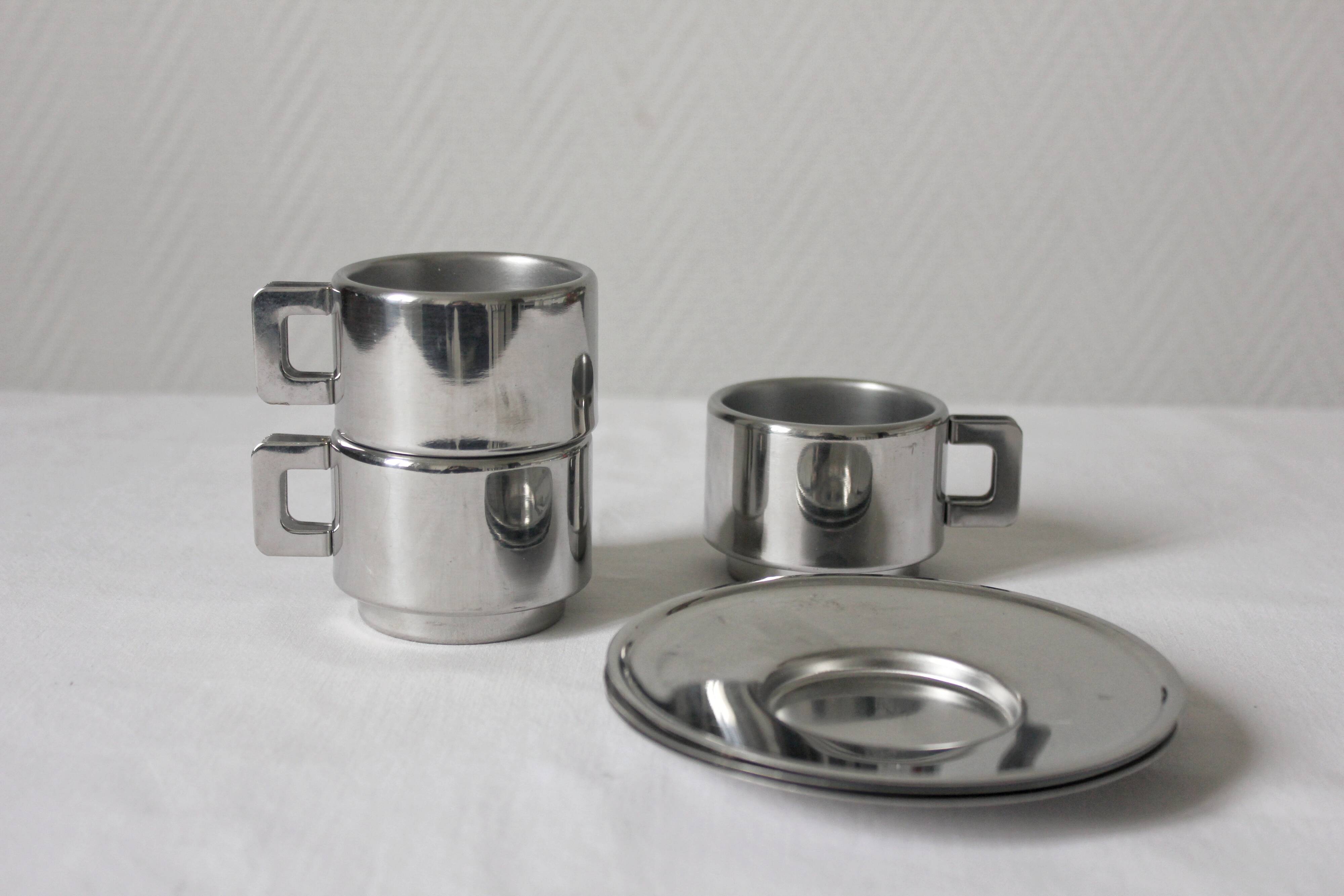 3 cups STO Casalinghi Italian design 70s