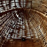 Old wicker dolls' pram - wooden wheels