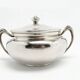 Art Nouveau sugar bowl, silver-plated brass, Norblin, Poland, 1920s