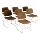 Set of 7 stackable Matrix chairs, Thomas Tolleson, 1970s, USA