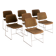 Set of 7 stackable Matrix chairs, Thomas Tolleson, 1970s, USA