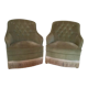 Pair of green toad chairs