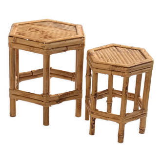 Tables en bambou vintage