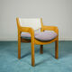 Ensemble de 2 fauteuils en bois tissu anti tache glycine 70