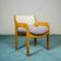 Set 2 armchairs wood fabric anti stain wisteria design 70