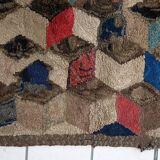 Tapis ancien fait main American Hooked 97cm x 154cm - 1C991