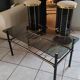 Vintage coffee table 1970 smoked glass