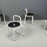 Chaises de salle à manger postmodernes de Pietro Arosio pour Airon, 1980