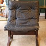 Fauteuil Siesta, Ingmar Relling, cuir anthracite