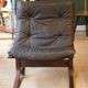 Fauteuil Siesta, Ingmar Relling, cuir anthracite