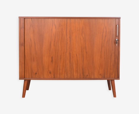Danish Teak Tambour Doors Sideboard