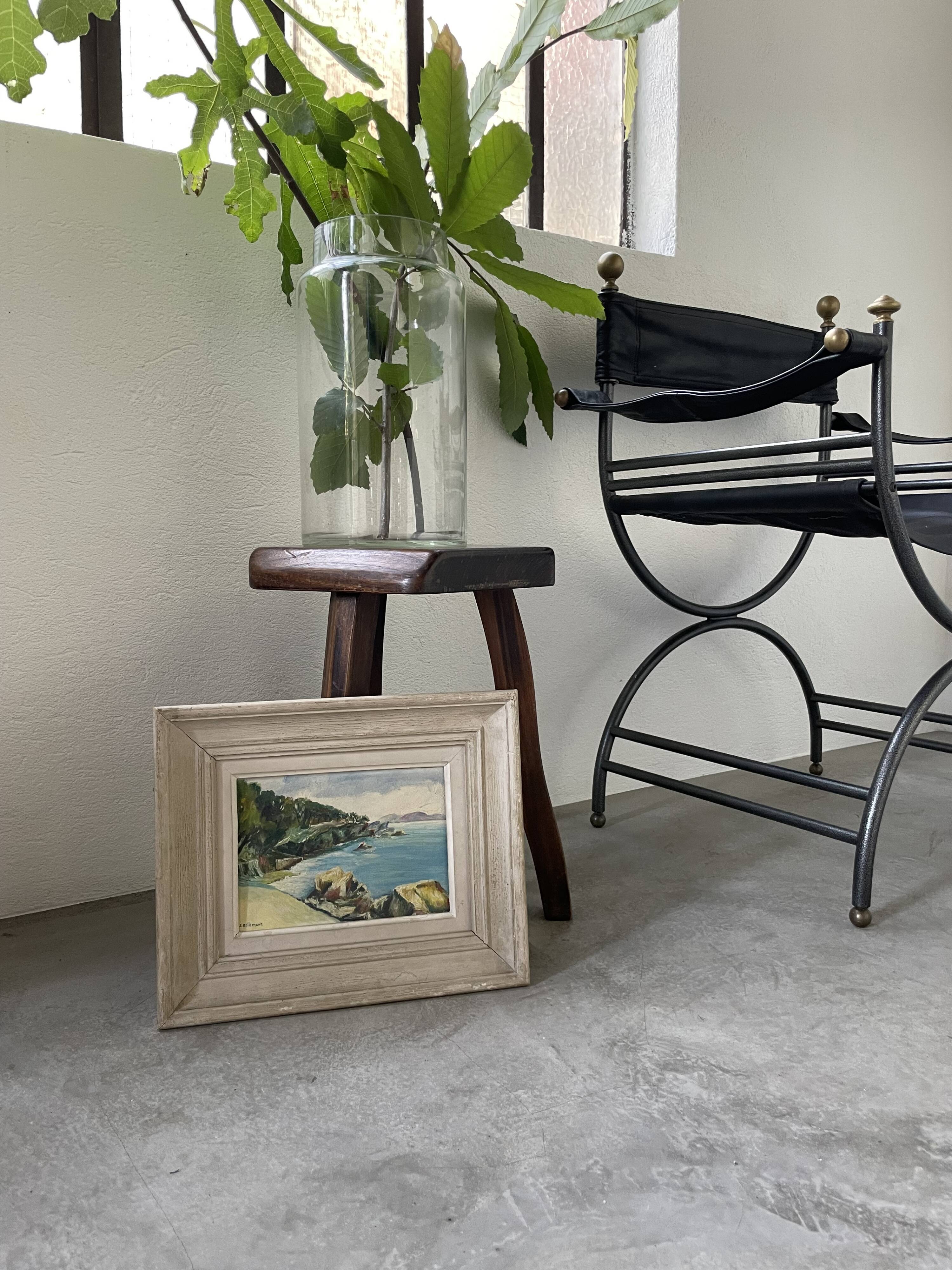 Oil on wood Mediterranean Sea J.Bellemont