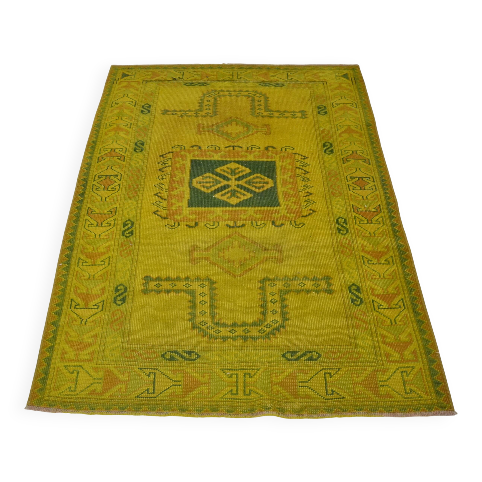 Oushak Decorative Anatolian Floral Wool Rug sku 3839