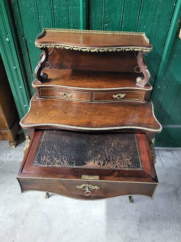 19th century rosewood stepped writing desk