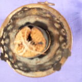 Patterned opaline oil lamp