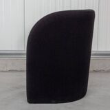 Chauffeuse en tissu noir