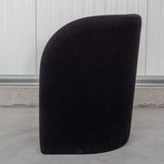 Black fabric fireside chair