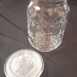 Transparent Italian glass jar with airtight fidenza cap
