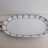 Set of 2 Basque dishes green and red porcelain