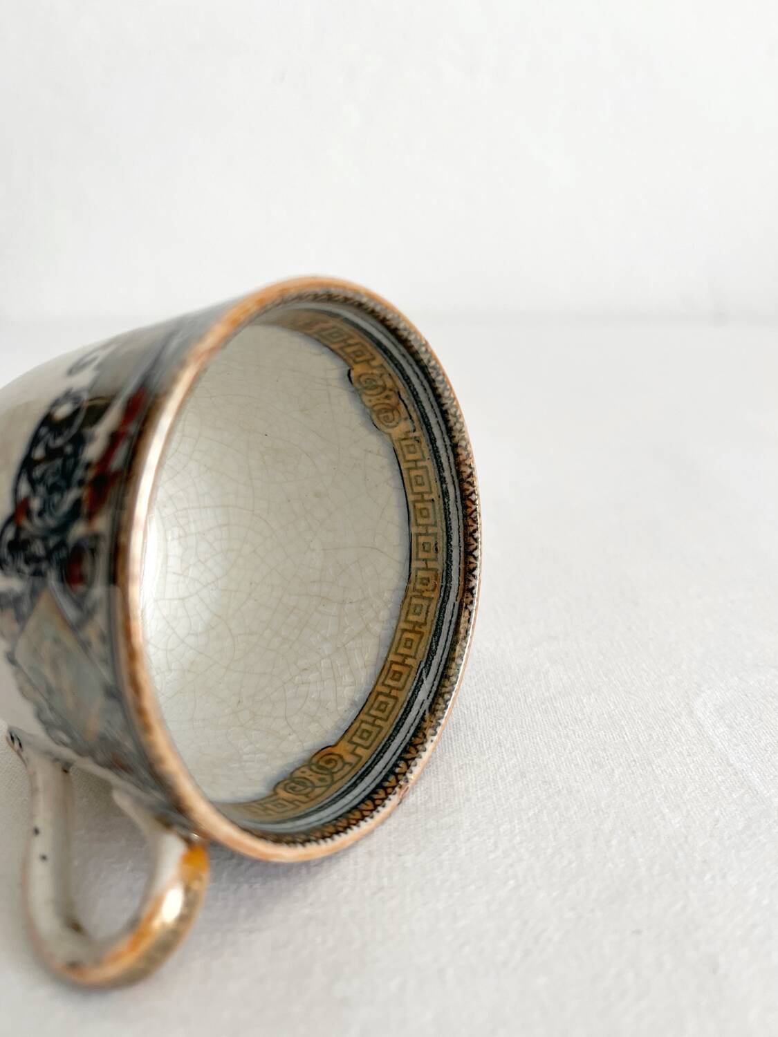 Antique English ironstone coffee cup