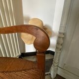 Restoration period straw armchair